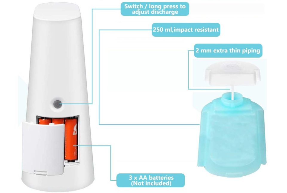 Auto Induction Foaming Hand Wash Dispenser - 99% Inhibition Of Bacteria & Durable Non-drip Design
