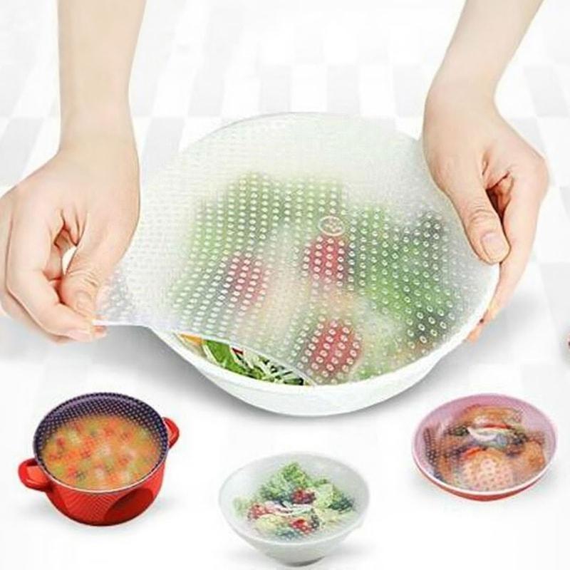 4 Pcs Silicone Food Wraps (Stay Fresh)
